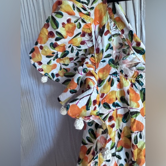 NEW Farm Rio Off White Cashew Crossed Back Dress Mix Print Sz: Large $275 - Picture 6 of 12